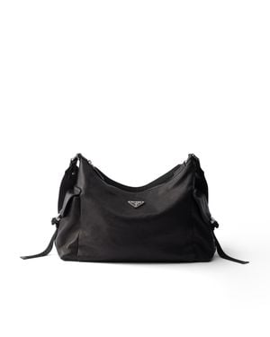 Prada Sac Porté Épaule Explore En Cuir, Homme - Noir