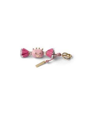 Prada Candy Plexiglas And Leather Key Ring Charm, Begonia/Peach - Pink