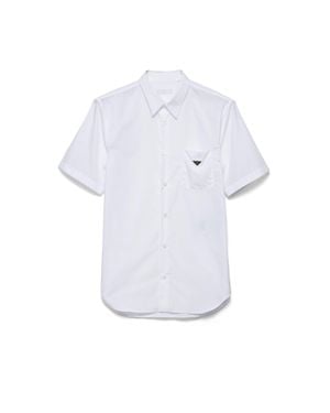 Prada Patch-Pocket Short-Sleeve Shirt - White