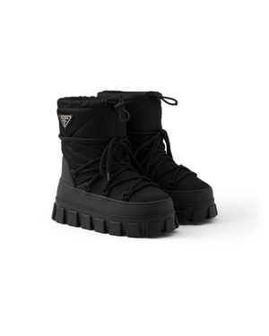 Prada Winter Nylon Platform Boots - Black
