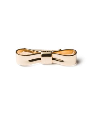 Prada Eternal Bow Brooch - White