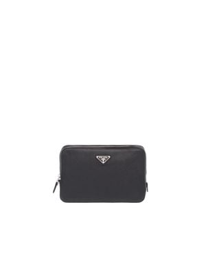 Prada Saffiano Leather Clutch - White