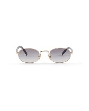 Prada Sunglasses With The Iconic Metal Plaque - White