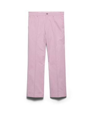 Prada Poplin Trousers, Alabaster - Pink