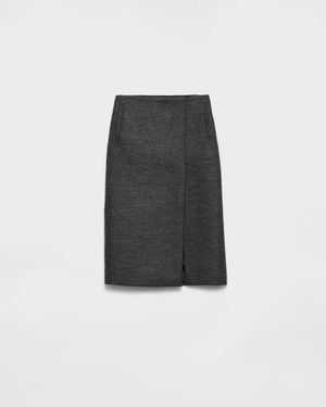 Prada Rush Stitch Skirt - Black