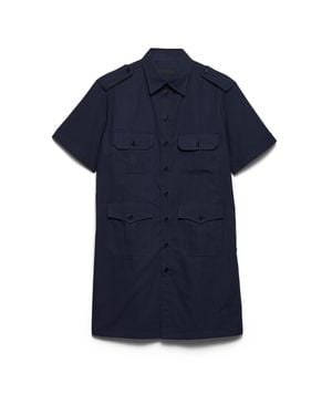 Prada Short-Sleeved Cotton Shirt - Blue