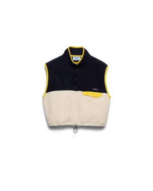 Prada Pile Turtleneck Blouson Vest - Blue