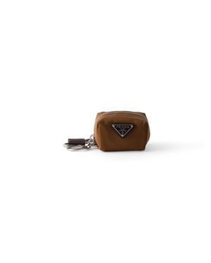 Prada Re-Nylon And Leather Mini-Pouch - White