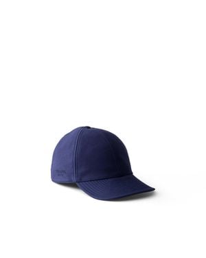 Prada Old Cotton Satin Baseball Cap - Blue