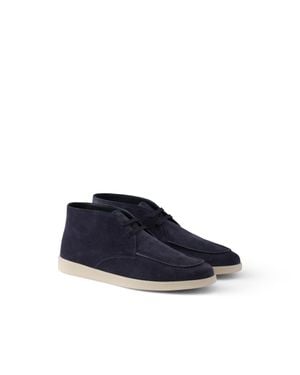 Prada Suede Chukka Boots - Blue