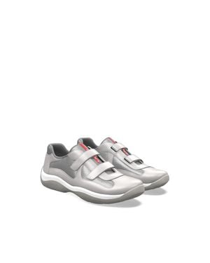 Prada America's Cup Strap Sneakers, Personalized - White