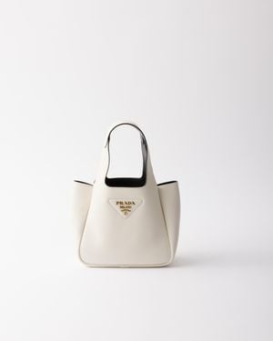 Prada Liaison Mini Leather Handbag - White