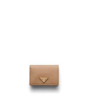 Prada Small Saffiano Leather Wallet - White