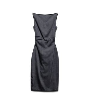 Prada Stretch Kid Mohair Dress - Blue