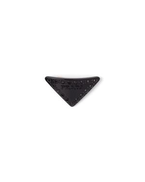 Prada Hair Clip With Crystals - White