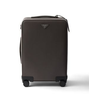 Prada Saffiano Leather Trolley - Black