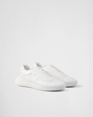 Prada America's Cup Re-Nylon And Bike Fabric Trainers, Size 8 - White