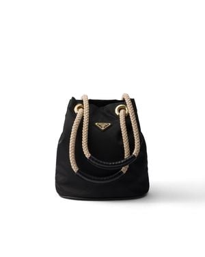 Prada Petit Sac Seau Mariner En Re-Nylon, Femme - Noir