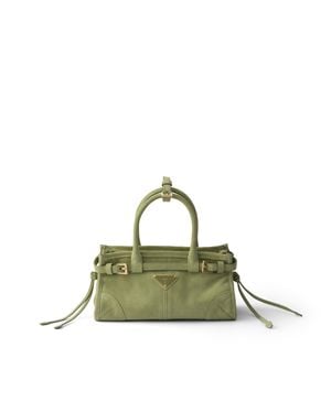 Prada Bonnie Suede Mini Handbag - Green
