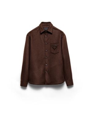 Prada Wool-Mohair-Cashmere Shirt - Brown