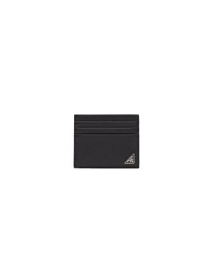 Prada Saffiano Leather Card Holder - White