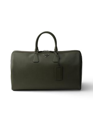 Prada Saffiano Leather Travel Bag, Loden - Black