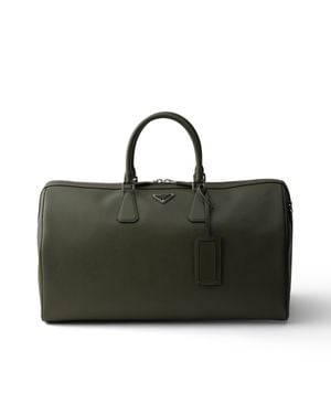 Prada Saffiano Leather Travel Bag, Loden - Black