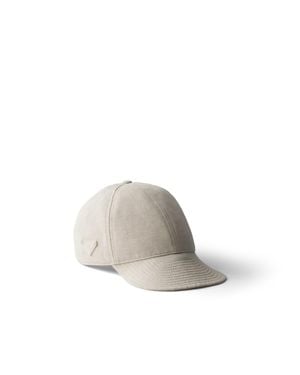 Prada Denim Baseball Cap - White