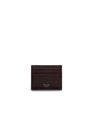 Prada Leather Card Holder - White
