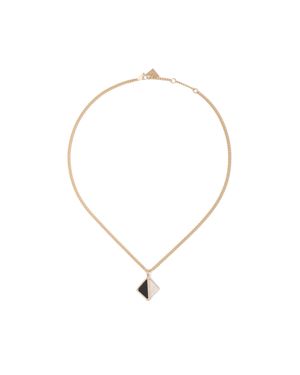 Prada Collier Eternal Gold Or Jaune/diamants/onyx - Blanc