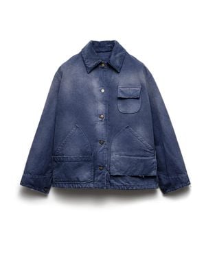 Prada Canvas Trucker Jacket - Blue