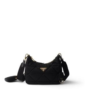 Prada Quilted Re-Nylon Shoulder Bag - Black