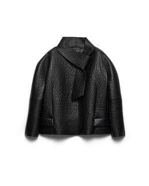 Prada Bonded Nappa Leather Jacket - Black