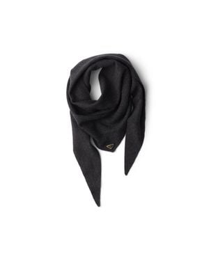 Prada Schal Aus Kaschmir, Damen - Schwarz