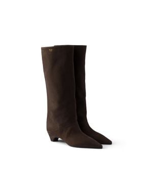 Prada Leather Boots - Black