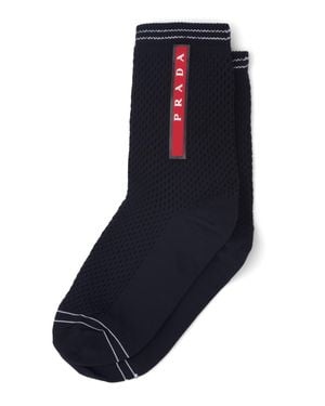Prada Technical Yarn Ankle Socks - Blue