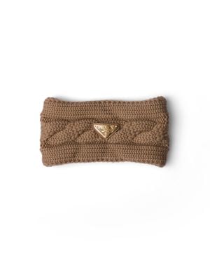 Prada Wool Headband - Natural