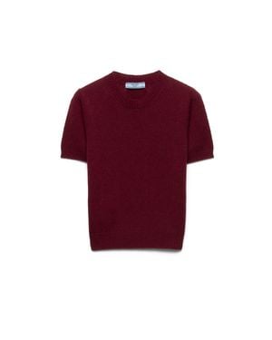 Prada Short-Sleeved Cashmere Jumper - Red