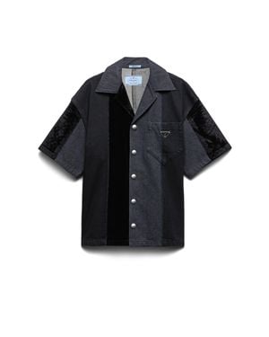 Prada Denim Patchwork Shirt - Black
