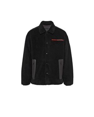 Prada Fleece Blouson Jacket - Black