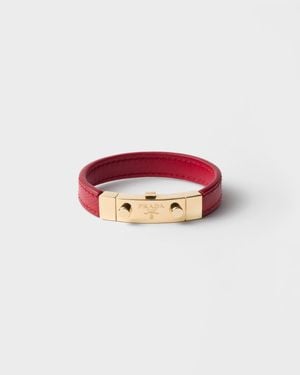 Prada Saffiano Leather Bracelet - Pink