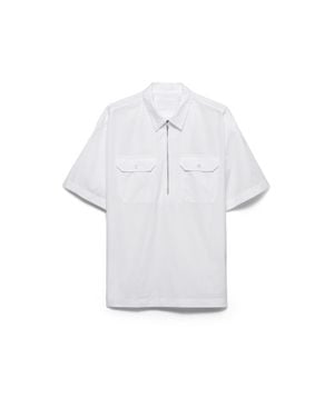 Prada Short-Sleeved Cotton Shirt - White