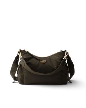 Prada Explore Large Re-Nylon And Leather Bag - Black
