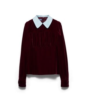 Prada Velvet Top - Red