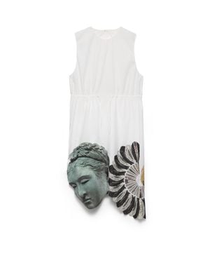 Prada Abito Stampato - Bianco