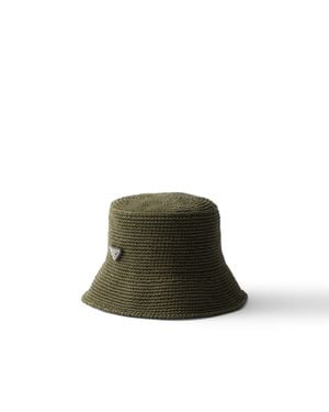 Prada Crochet Bucket Hat - Green