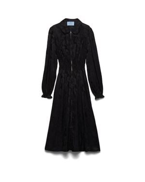 Prada Floral Jacquard Dress - Black