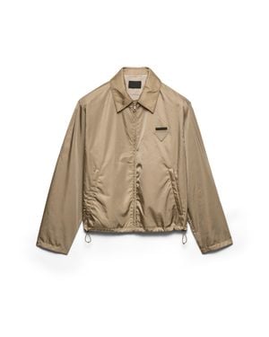 Prada Re-Nylon Blouson Zipper Jacket - Natural