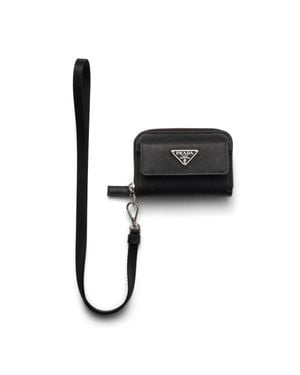 Prada Saffiano Leather Coin Purse - Black