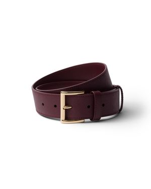 Prada Saffiano Leather Belt - Red
